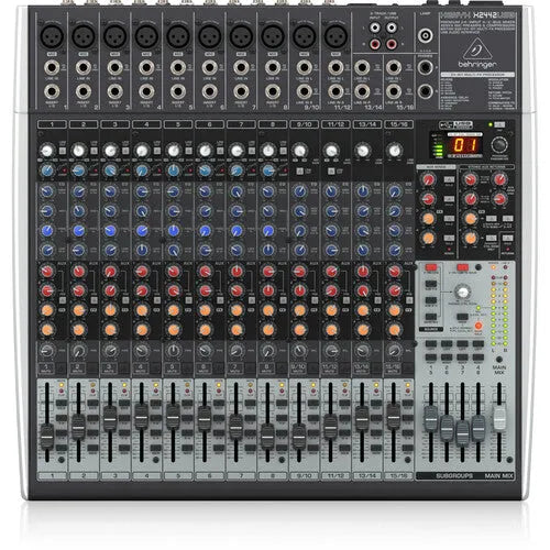 Behringer XENYX X2442USB Premium Analog 24-Input Mixer with Multi-FX and USB Audio Interface - BHM Store