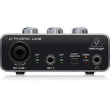 Behringer U-PHORIA UM2 2x2 USB Audio Interface with XENYX Mic Preamplifier - BHM Store