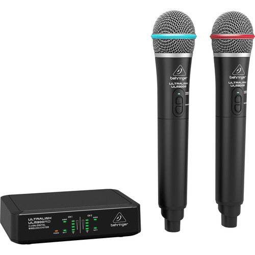 Behringer ULM302MIC Ultralink 2-Person Digital Wireless System with 2 Handheld Microphones (2.4 GHz)