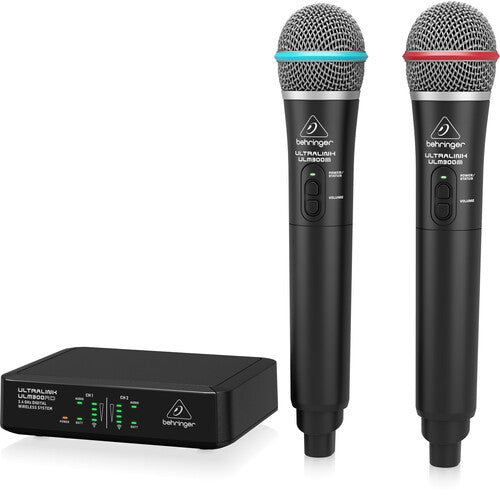 Behringer ULM302MIC Ultralink 2-Person Digital Wireless System with 2 Handheld Microphones (2.4 GHz)