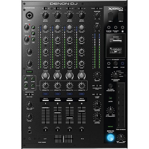 Denon DJ X1850 PRIME Professional 4-Channel DJ Club Mixer with Smart Hub