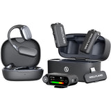 Hollyland LARK MAX 2 Ultimate Combo 2-Person Wireless Microphone System for Cameras and Mobile Devices (Space Gray, 2.4 GHz)