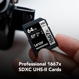 Lexar Professional 1667x UHS-II SDXC Memory Card