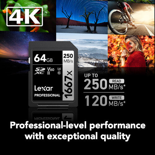 Lexar Professional 1667x UHS-II SDXC Memory Card