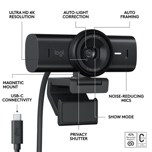 Logitech MX Brio 4K Webcam (Black)