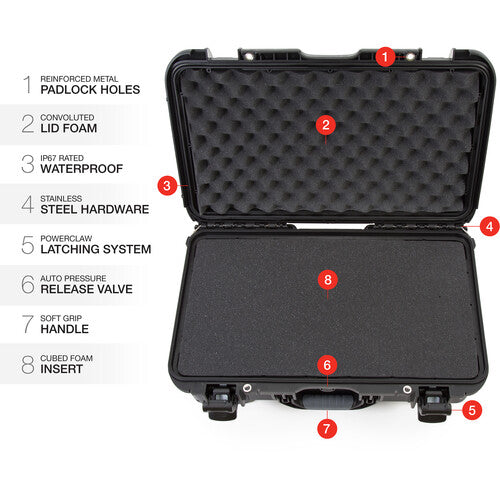 Nanuk 935 Wheeled Hard Case with Foam Insert in 8 Colors