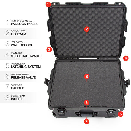 Nanuk 960 Wheeled Hard Case with Foam in 3 Colors