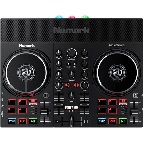 Numark Party Mix Live DJ Controller with Built-In Light Show and Speakers