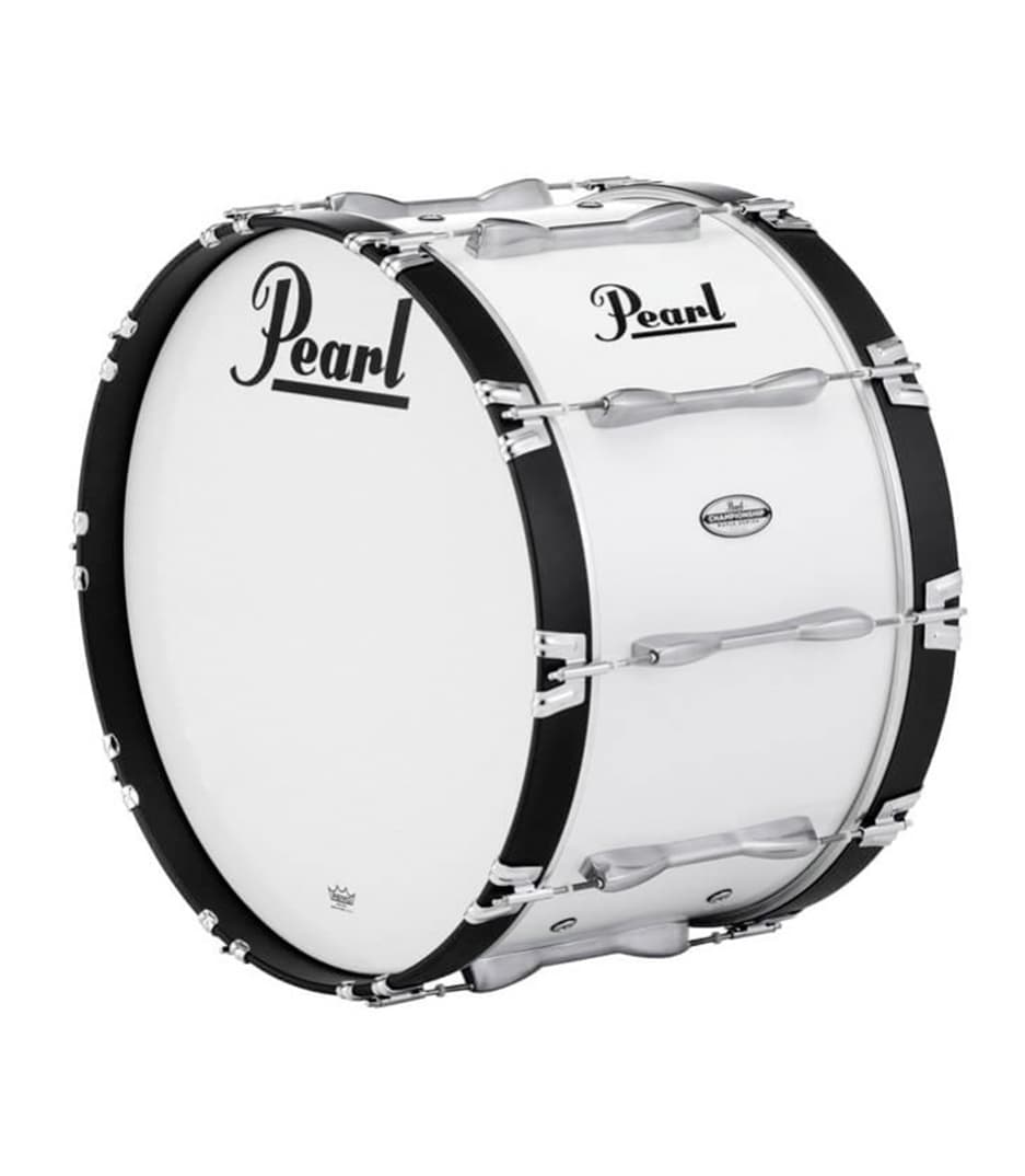 Pearl 28" x 14" Championship Maple Marching Bass Drum Pure White Finish