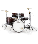 Pearl Roadshow 5pc Drum Set 2216B/1008T/1209T/1616F/1455S with BRD-1 Cymbals & Hardware Includes 2 Boom Stands Garnet Fade Finish