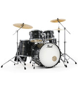 Pearl Roadshow 5pc Drum Set 2216B/1008T/1209T/1616F/1455S with BRD-1 Cymbals & Hardware Includes 2 Boom Stands Midnight Chrome Vortex Finish