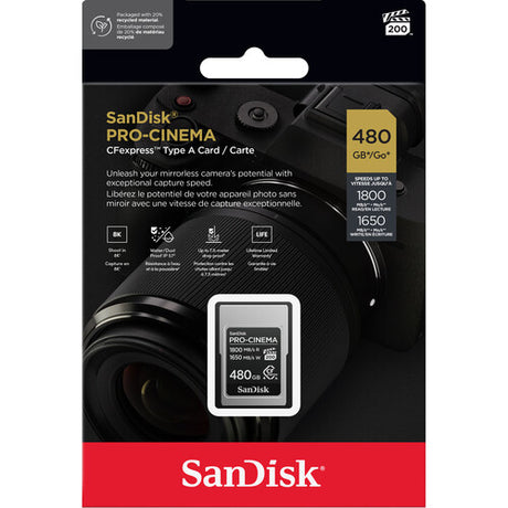 SanDisk 480GB PRO-CINEMA CFexpress Type A Memory Card
