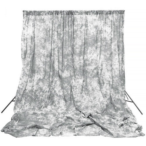 Savage Accent Crushed Muslin Background 10 x 12' Gray Skies