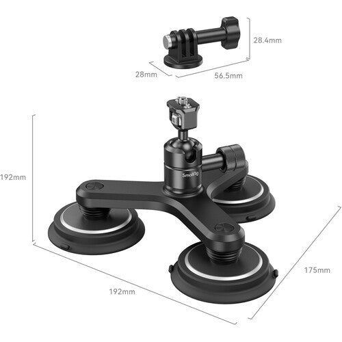 SmallRig Triple Magnetic Suction Cup Mounting Support Set for Action Cameras