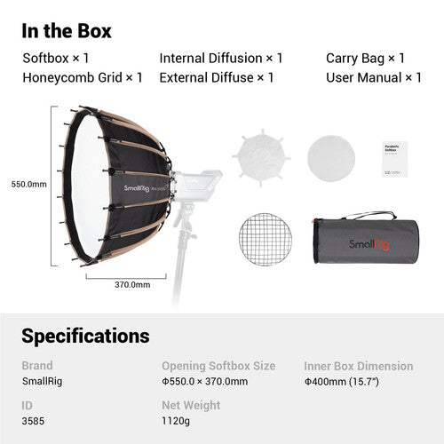 SmallRig RA-D55 Parabolic Softbox 55cm