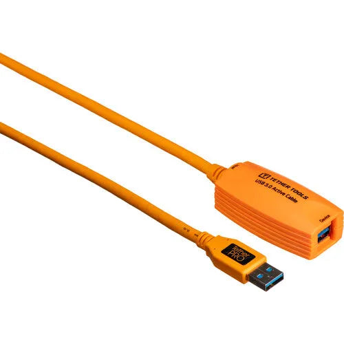 Tether Tools TetherPro USB 3.0 Active Extension Cable (Hi-Visibility Orange, 16') - BHM Store