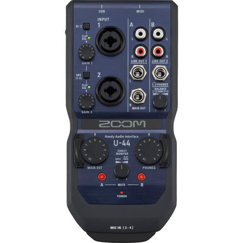 Zoom U-44 Portable 4x4 USB Handy Audio/MIDI Interface