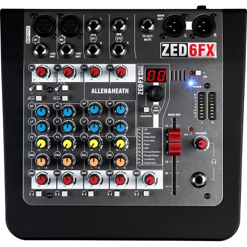 Allen & Heath ZED-6FX Compact Analog Mixer With On-Board Effects Engine