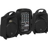 Behringer Europort PPA500BT 500W PA System with Two Speakers, Powered Mixer, Klark Teknik FX, Bluetooth Audio, and Mic