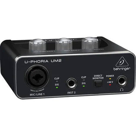 Behringer U-PHORIA UM2 2x2 USB Audio Interface with XENYX Mic Preamplifier - BHM Store