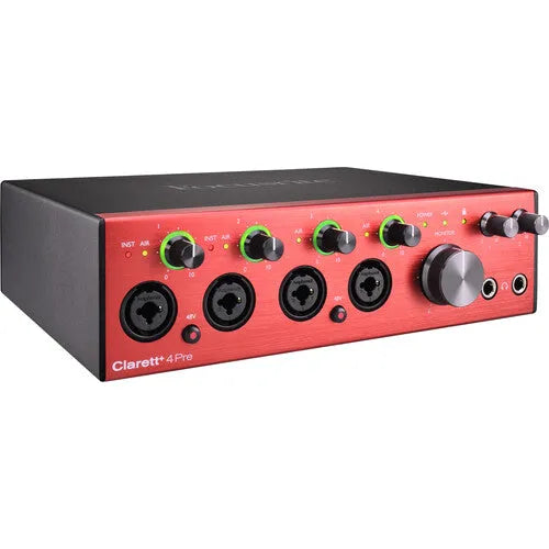 Focusrite Clarett+ 4Pre Desktop 18x8 USB Type-C Audio/MIDI Interface ...