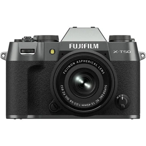 FUJIFILM X-T50 Mirrorless Camera with 15-45mm f/3.5-5.6 Lens (Charcoal Silver) - BHM Store