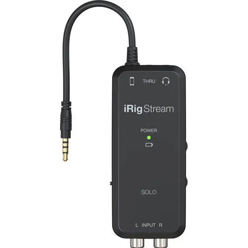 IK Multimedia iRig Stream Solo Ultracompact 3x1 TRRS Audio Interface for Smartphones and Tablets - BHM Store
