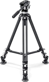 Leofoto LVC-193C Carbon Fiber Twin Leg Video Tripod+BV-15 Fluid Head