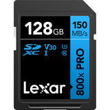 Lexar 800x PRO UHS-I SDXC Memory Card (BLUE Series) in 3 Sizes