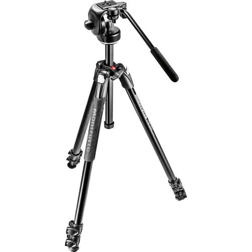 Manfrotto 290 Xtra Aluminum Tripod with 128RC Micro Fluid Video Head - BHM Store