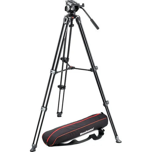 Manfrotto MVH500A Fluid Drag Video Head with MVT502AM Tripod and Carry Bag - BHM Store
