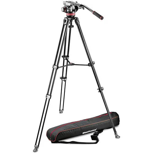 Manfrotto MVH502A Fluid Head and MVT502AM Tripod with Carrying Bag - BHM Store