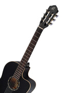 Ortega RCE125 Family Series Classic Guitar with Equalizer Satin Black Finish Included Gig Bag