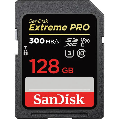 SanDisk 128GB Extreme PRO UHS-II 300mb/s SDXC Memory Card