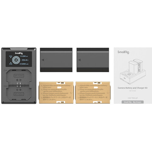 SmallRig NP-FZ100 Kit with 2 Batteries and 2-Bay USB Charger