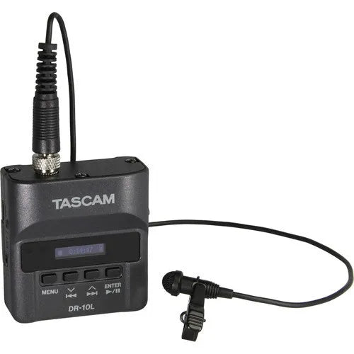 TASCAM DR-10L Micro Portable Audio Recorder with Lavalier Microphone (Black) - BHM Store