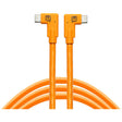 Tether Tools TetherPro Dual Right-Angle USB-C Cable (15', High-Visibility Orange) - BHM Store