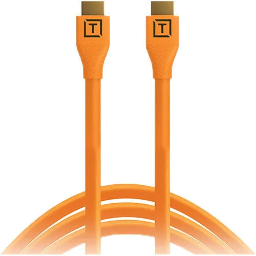 Tether Tools TetherPro HDMI Cable with Ethernet (Orange, 15') - BHM Store
