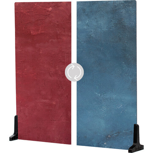 V-FLAT WORLD Duo-Board Double-Sided Background (Cobalt Blueberry / Cranberry Crimson, 60 x 60cm)