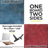 V-FLAT WORLD Duo-Board Double-Sided Background (Cobalt Blueberry / Cranberry Crimson, 60 x 60cm)