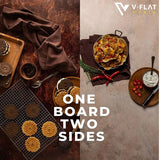 V-FLAT WORLD Duo-Board Double-Sided Background (Dark Roast / Moroccan Mud, 60 x 60cm)