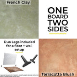 V-FLAT WORLD Duo-Board Double-Sided Background (French Clay / Terra-Cotta Blush, 60 x 60cm)