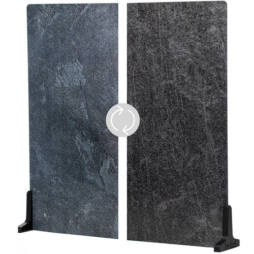 V-FLAT WORLD Duo-Board Double-Sided Background (Ocean Slate / Black Slate, 60 x 60cm)