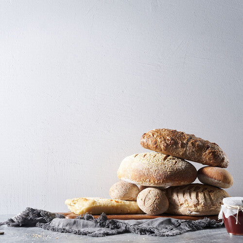 V-FLAT WORLD Duo-Board Double-Sided Background (Raw Concrete / Vintage Plaster, 60 x 60cm)