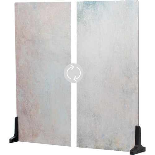 V-FLAT WORLD Duo-Board Double-Sided Background (Rose Hue / Washed Pigment, 60 x 60cm)