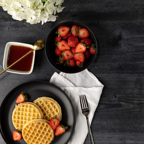 V-FLAT WORLD Duo-Board Double-Sided Background (Vintage Oak / Ink Hardwood, 60 x 60cm)