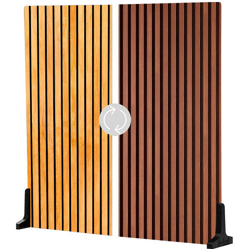 V-FLAT WORLD Duo-Board Double-Sided Background (Wood Slats Light/Wood Slats Dark, 60 x 60cm)