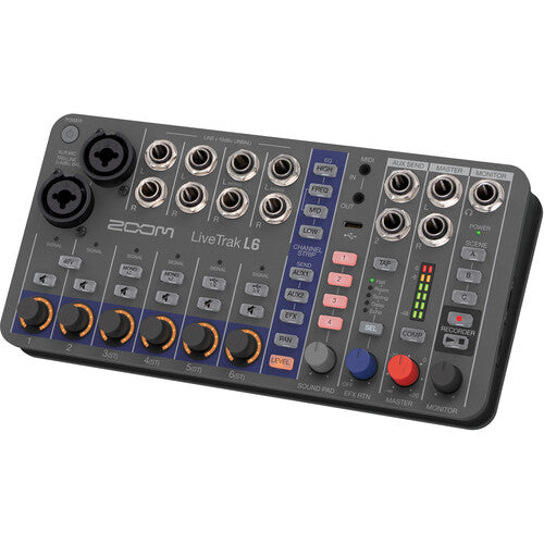 Zoom LiveTrak L-6 Portable 6-Channel Digital Mixer and Multitrack Recorder